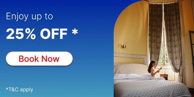 Enjoy up to 25% OFF on Hotel Booking