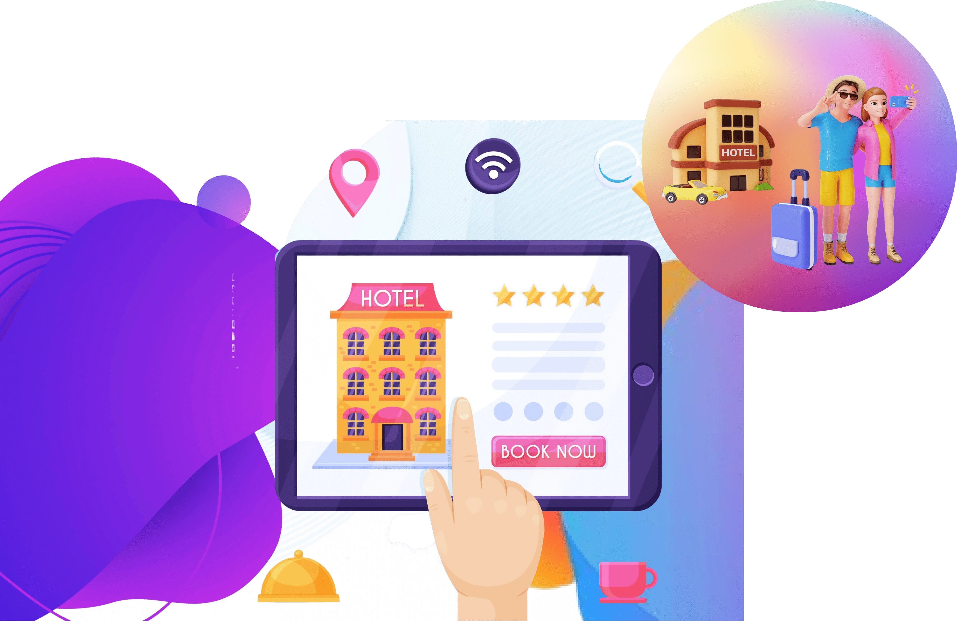 Online Booking System Illustration